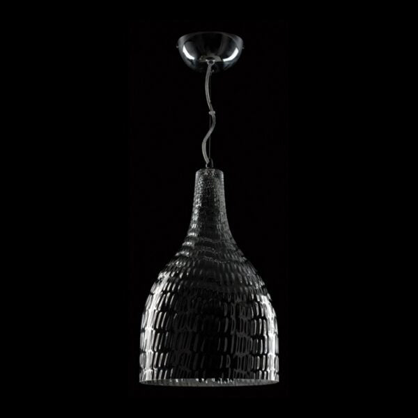 Silver Glass Cone Pendant