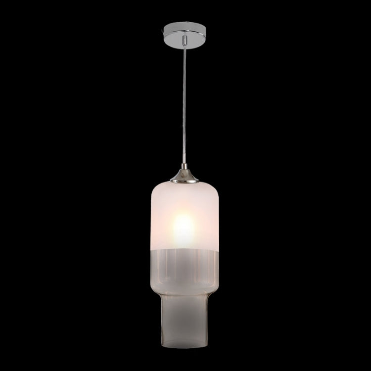 Cylinder Half Frosted Glass Pendant