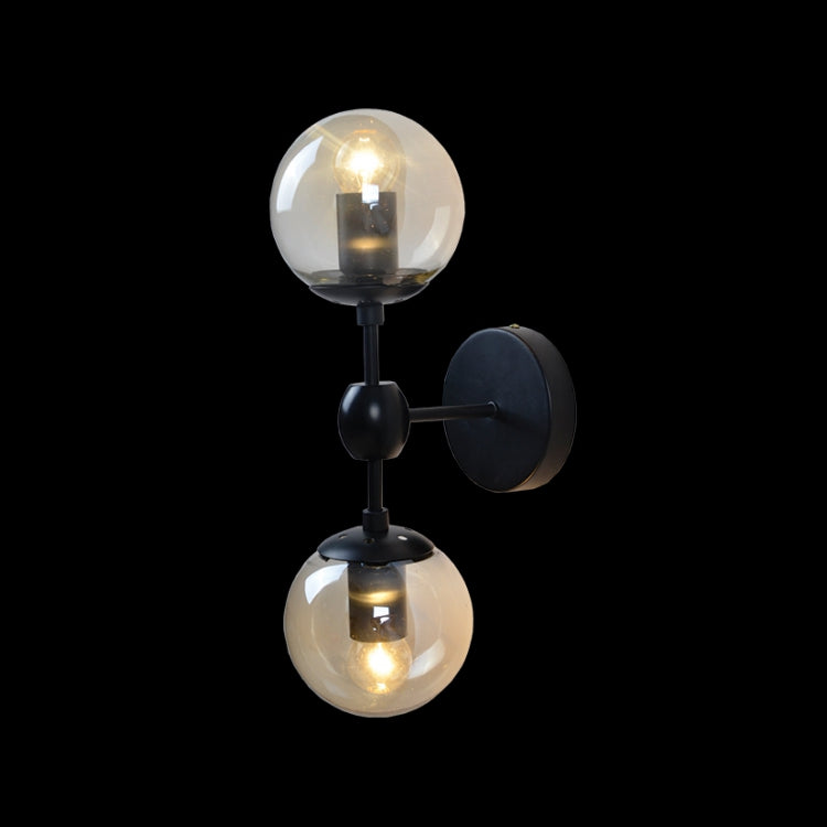 Art Deco 2 Glass Ball Wall Light