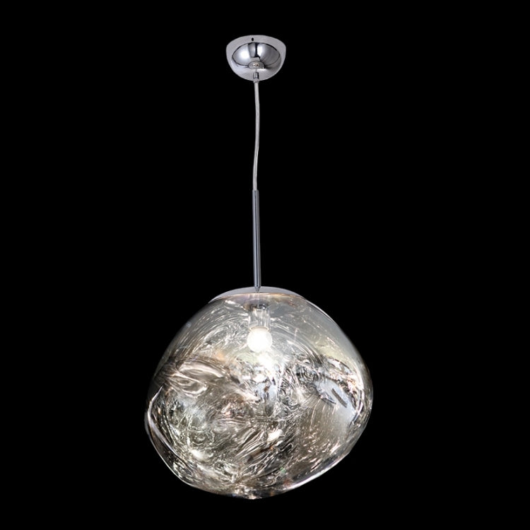 Large Chrome Molten Pendant