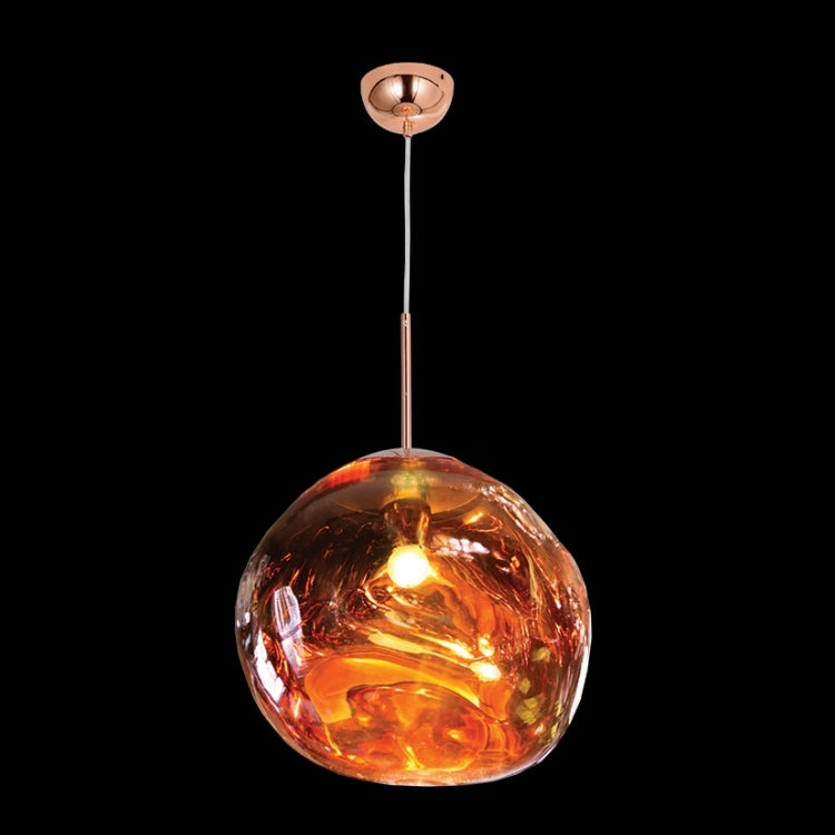 Large Copper Molten Pendant