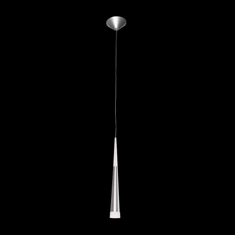 Single Cone Brushed Aluminium Pendant