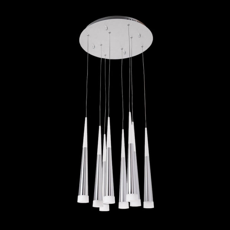 Round Brushed Aluminium Cone Cluster