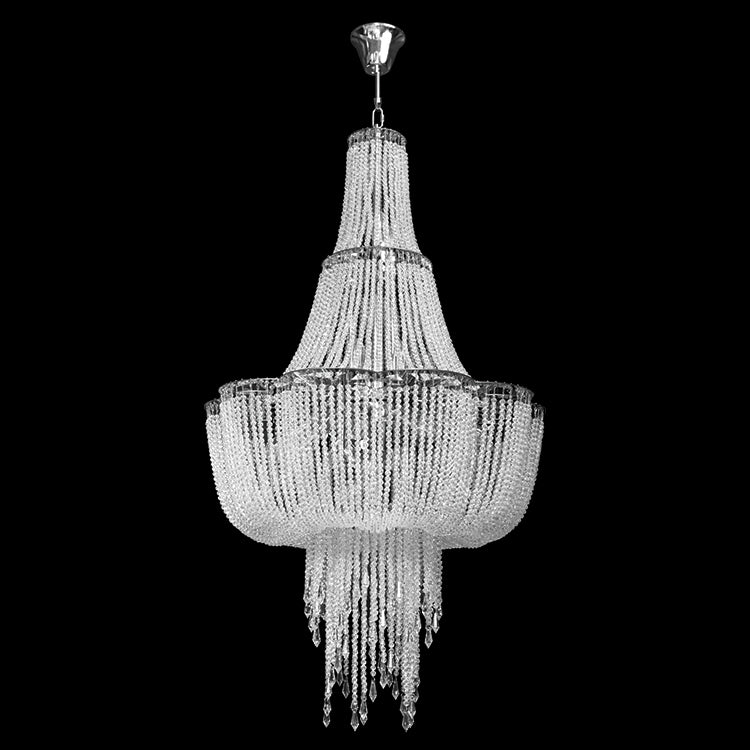 Large Cascading Crystal Chandelier