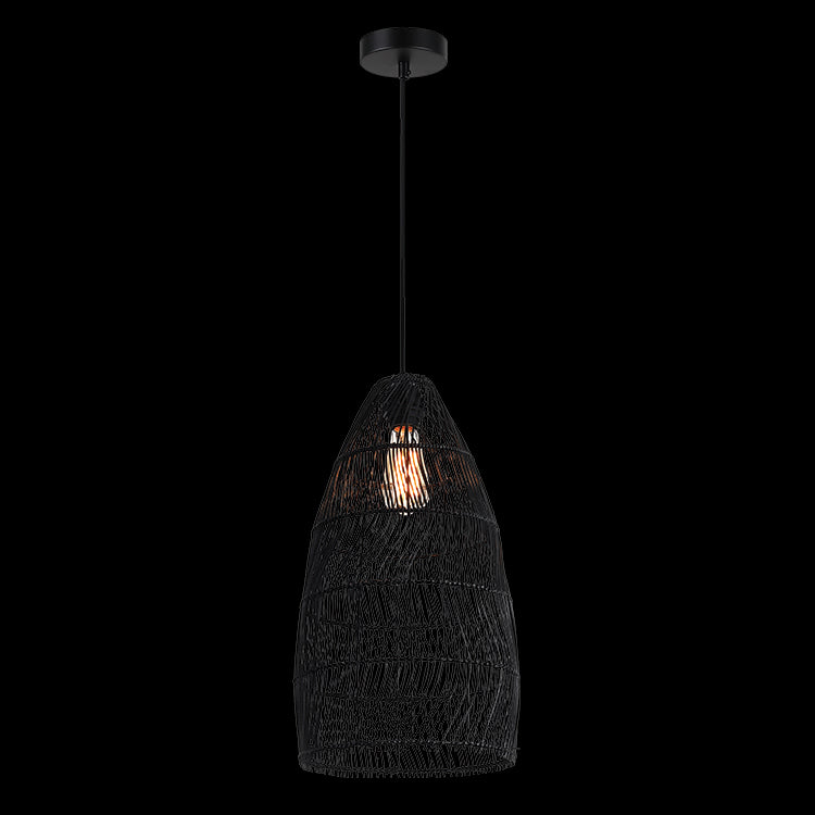 Black Rattan Pendant