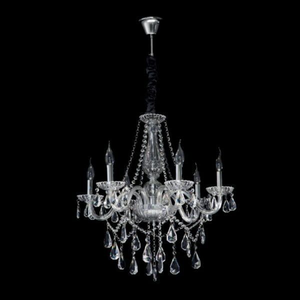 6 Arm Crystal Chandelier